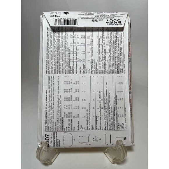 Vintage Sewing Patterns for Dummies Simplicity 5307 Beginners Sewing Pattern - Picture 2 of 3